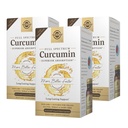 Solgar Full Spectrum Curcumin - 60 LiCaps, Pack of 3 - Superior Absorption - Brain, Joint & Immune Health - Non-GMO, Vegan, Gluten Free, Dairy Free - 180 Total Servings