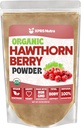 XPRS Nutra Organic Hawthorn Berry Powder - Premium USDA Organic Hawthorne Berry Powder för kardiovaskulärt stöd - Vegan Friendly Hearth Health Supplement (16 Ounce)