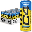 C4 Energy Drink 12oz (Pack of 24) - Frozen Bombsicle - Sugar Free Pre Workout Performance Drink utan konstgjorda färger eller färger