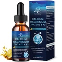 (1 Pack) Magnesium Calcium Zink Supplement med vitamin D3 K2 för kvinnor, Magnesium Glycinate Vegan Liquid Drops för Adult Plus L-Theanine Boron Sea Moss Extract, Bone, Sleep & Leg Cramps, 1 Fl Oz