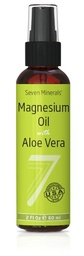 Seven Minerals Pure Magnesium Oil Spray - Pharmaceutical (USP) Grade, Högsta Styrka - Mined i USA