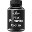 Såg Palmetto + Biotin Avancerad 2-i-1 Combo för hårväxt. Vegan kapslar komplettera med Natural Saw Palmetto Extract + 10000mcg Biotin. Håravfall och återväxtpiller för män och kvinnor. DHT Blocker