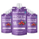 Designer Wellness Protein Smoothie, Real Fruit, 12g Protein, Low Carb, Zero Added Sugar, Gluten-Free, Non-GMO, No Artificial Colors eller Flavors, Mixed Berry, 12 Count