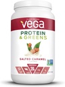 Vega Protein och gröna, Salted Caramel, Vegan Protein Powder, 20g Plant Based Protein, Low Carb, Keto, Dairy Free, Gluten Free, Non GMO, Pea Protein för kvinnor och män, 1,7 pund (25 portioner)