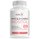 Myo-Inositol & D-Chiro Inositol Supplement för kvinnor - Ideal 40:1 Ratio -Stöd Hormon Balance & Fertilitet & Ovarian Health - Vegan Powder Capsules - 120 kapslar 30-dagars leverans