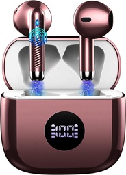 Wireless Earbuds, Bluetooth 5.4 Ear Buds LED Power Display Headphones Bass Stereo, Bluetooth Earbuds in-Ear Noise Cancelling Mic, 40H Playback Mini Case IP7 Waterproof Sports Earphones för Android iOS