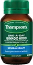 Thompsons One-A-Day Ginkgo 6000mg 60 kapslar