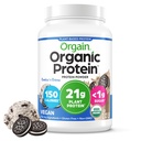 Orgain Organic Vegan Protein Powder, Cookies & Cream - 21g Plant Based Protein, 7g Prebiotic Fiber, Low Net Carb, No Lactose Ingredients, No Added Sugar, Non-GMO, För Shakes & Smoothies, 2,03 lb