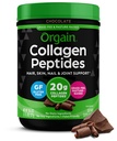 Orgain Hydrolyzed Collagen Peptides Powder för kvinnor och män, Chocolate, 20g Grass Fed Collagen - Hår, Hud, Nail och Joint Support Supplement, Paleo & Keto, Non-GMO, Typ I och III, 1lb