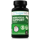 SugarMD Neuro-Focus Support - Hjärnhälsotillskott för minne - Fokus och Clarity Formel av Bacopa, Ginkgo och Bioperin för kognitivt stöd - Icke-GMO och Glutenfri - 60 kapslar