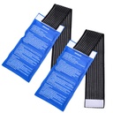 Reusable Gel Ice Pack 2 Piece Set Soft Cold Hot Compress Wraps with Straps