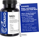NAD+ Supplement for Men 1000mg, NAD+ with Resveratrol, CoQ10, L-Citrulline & Maca Root – Cellular Energy, Healthy Aging Support, Antioxidant, Nitric Oxide Prostate Health for Men – 60 Capsules