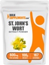 BulkSupplements.com St John's Wort Extract - St Johns Wort Supplement, Herbal Supplement för humör - Vegan & Gluten Free, 600mg per servering, 100g (3,5 oz) (Pack of 1)