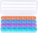Zoksi Månatlig Pill Organizer 28 Dag 1 Dag, Stor 4 veckor Pill Box Organizer, Dust-Proof One Month Pill Case, Travel Medicine Organizer Månadsvis, Portable Pill Container för vitaminer och Meds