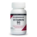 Kirkman Vitamin B-6 50 mg - Hypoallergen - 100 vegetariska kapslar - Gluten / Casein Free