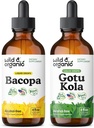 Wild & Organic Bacopa Tinktur 4 fl oz & Gotu Kola Tincture 4 fl oz