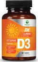 Vitamin D3 5000iu (125 mcg) Immune Health Support - High Potency Vitamin D Dietary Supplement för ben, tänder, muskler - Naturens VIT D, Vegan, Gluten Free, Raspberry Flavor - 60 Chewable tabletter