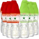 Aloe vera juice (Grape & Apple) Aloe vera drink med större bitar av ren aloe pulp (12 Packs) Växtbaserad juice bra för hydrering och innehåller stor aloe massa. Aloe vera juice är frisk