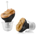 Premium Digital Hearing Aid Amplifier - Osynlig i Canal (CIC) in-Ear Mini Sound Enhancer Set, nära osynlig, bulleravbokning, Personal Sound Hearing Amplifier - Black, Pair Right & Left Ear