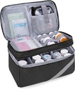 Trunab Medicine Storage och Organizer Bag Empty, Pill Bottle Organizer med Portable Small Pouch, Home First Aid Box för nödmedicin, kosttillskott eller medicinska kit (Bag Only) (Patent Design)