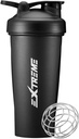 EXTREME Classic Shaker Bottle med Wire Whisk, Perfekt för Protein Shakes och Pre Workout, Leak Proof Shaker Cups, BPA Free, Dishwasher SAFE, 24 Ounce, Black