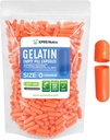 XPRS Nutra Size 0 Empty Capsules - 500 greve Empty Gelatin Capsules - Pills DIY Capsule Filling - Pure Bovine Pill Gel Caps for Do-It-Yourself Supplements (Orange)