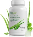 AloeCure Organic Aloe Vera Capsules, 130,000mg Inner Aloe Leaf Equivelant per servering, Support Gut Health & Digestive Comfort, magsyra Buffert, Natural Immune Supplement, Aloin Free, 60 kapslar