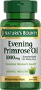 Naturens Bounty Primrose Oil 1000mg, främjar kvinnors hälsa, Herbal Supplement, Gluten Free, 60 Rapid release Softgels