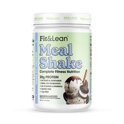 Fit & Lean Meal Shake, Fat Burning Meal Replacement, Meal Replacement med Protein, Fiber, Probiotika och organiska frukter & grönsaker, Cookies och Cream, 1lb, 10 Servings Per Container
