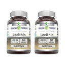 Fantastiska formler Lecithin 1200 mg Softgels Supplement | Hög styrka | Non-GMO | Gluten Free (2 Pack, 240 greve)