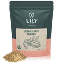 Lily of the Valley Licorice/Liquorice Root Powder - Ground Mulethi Sourced from India - Natural Sweetener - Vegan & Gluten-Free - Packad i Resealable Pouch (16oz, 453g)
