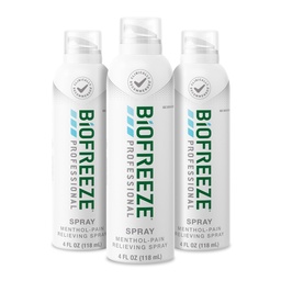 Biofreeze Professional Pain Relief Spray för Knee, Neck, Hip, Joint, Shoulder och Simple Backache, Arthritis Pain Reliever, Sore Muscle Relief, Colorless Menthol Spray 4 Fl Oz (Pack of 3)