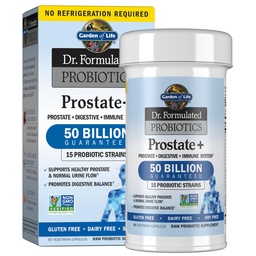 Garden of Life Dr Formulerad Probiotics Prostate + - Acidophilus och Probiotic stöder hälsosam prostata och matsmältningsbalans - hållbarhet - gluten, mejeri och sojafri - 60 vegetariska kapslar