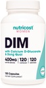 Nutricost Diindolylmetan DIM Supplement för kvinnor 400mg, 120 kapslar, med Dong Quai, Calcium & Black Cohosh - Vegan, Non-GMO och Gluten Free