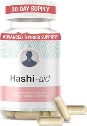 IBDassistTM Hashi Aid Thyroid Support för kvinnor och män - Thyroid Supplement för Hashimotos sjukdom och Hypothyroidism * - Packad med Ashwagandha, Selen, Zink, Vitaminer och mer - 30 kapslar