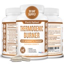 Rent optimal termogen fettbrännare för kvinnor - Avancerad metabolism Support & Energibooster - Naturliga ingredienser, Vegan-vänligt, icke-GMO - 60 kapslar
