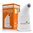 NATURAL SOLUTION Ceramic Salt Inhaler with 2 Himalayan Pink Salt Refills, Cleans The Respiratory System, Relief Breathing Congestion, Inhaler for Asthma White 1 Count