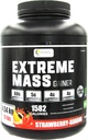 Extreme Mass Weight Gainer Muscle Builder, 10 lb (4,54 kg) med mindre socker för intensiv träning Made of high Calorie Fortified whey Protein (Strawberry-Banana)