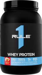 Regel 1 Whey Protein - 24g Fast-Acting Protein från All-Whey Källor med Naturligt Occurring EAAs & BCAAs för Workout Recovery eller Anytime Use (2 Pounds *, Strawberry Banana)