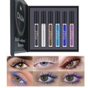 Färgade Mascara färgglada vattentäta Blue Mascara för ögonfransar Set, Vit Black Brown lila långvarig Charmig Voluminous Cruelty Free Vegan Eye Makeup (6 Färger)