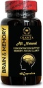 Hjärn- och minnesstöd - Naturhjärntillskott, Alertness, Gingko Biloba, Focus & Concentration, kognivt stöd - 1 flaska 60 kapslar