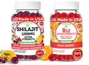 Lunakai USA Made Shilajit & B12 Extra Strength Gummies Bundle - Energi, Fokus och Daglig Wellness - Vegan & Utsökt