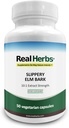 Real Herbs Slippery Elm Bark Extract-Derived från 7000mg Slippery Elm Bark med 10:1 Extract Strength- Soothes Soreness of Mucous Membranes, Antioxidant Skin Health Support-50 Vegetariska kapslar