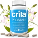 CRILA Prostate Supplements for Men - 60 Ct I Natural Formel för färre badrumsresor * & förbättrad sömn *, Patented Prostate Support med NO Saw Palmetto Extract & NO Side Effects *
