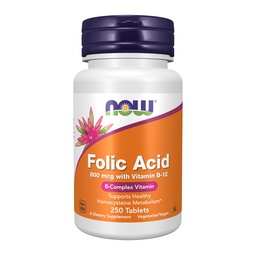 Nu folsyra 800 mcg med vitamin B-12,250 tabletter