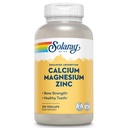 SOLARAY Calcium Magnesium Zink Supplement - med Calcium 1000mg, Magnesium 500mg - Benhälsa, muskelfunktion, hjärthälsa och immunstöd - Vegan, 60 dagars garanti, 62 portioner, 250 VegCaps
