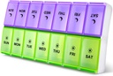 DANYING Extra Large Pill Organizer 2 gånger om dagen, XL Weekly Pill Box, AM PM Pill Case, Pill Container 7 Day, Vitamin Case Twice a Day