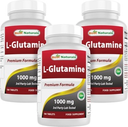 Bästa naturliga L-Glutamin 1000 mg 180 tabletter (180 greve (Pack of 3))