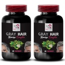 Hår revitalizer - GRAY HAIR REVERSE - Färgförstärkning, Radiant hår, hår skugga väckelse, hårtransformation, glansigt hår, ungdomligt utseende, Rich hårfärg, Hår skina, Färsk hårfärg 2Bot 120Caps