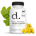 Nootropics Brain Support Supplement - 30 kapslar - Focus & Memory Supplement för hjärna med Bacopa Monnieri, Huperzia Serrata, St John's Wort & Ginkgo Biloba - Neuro Support